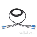 4 fibra de cable de parche blindado